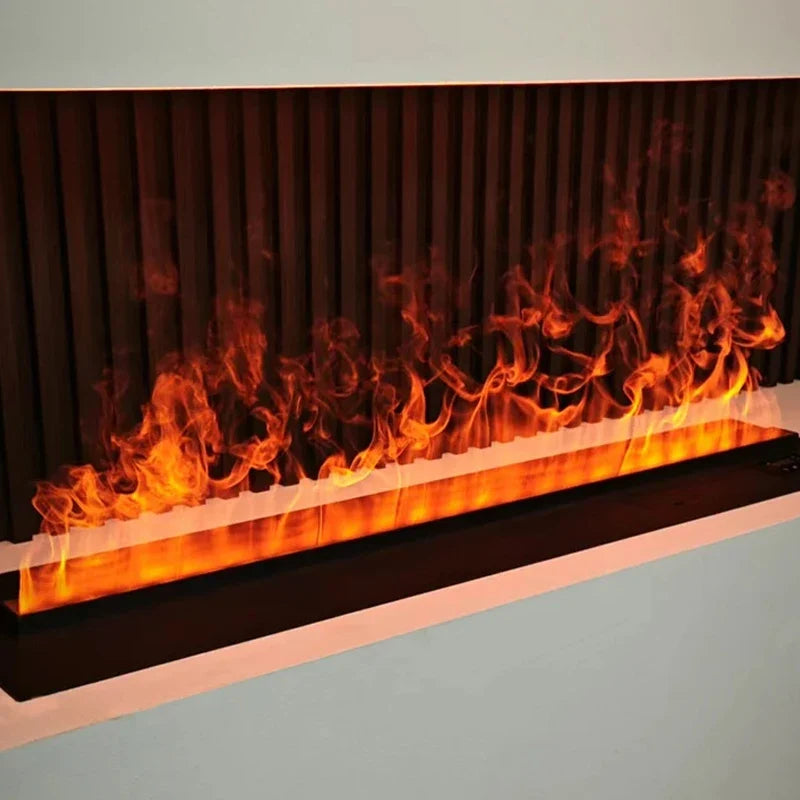 Water Vapor Fireplace Insert for TV Stands & Media Walls, 3D Steam Flame Electric Fireplace with Humidifier Function, Remote Control — product view 2