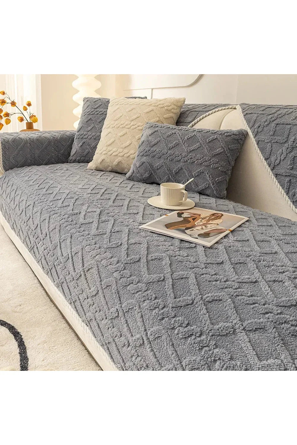 Jacquard Sofa blanket | LoungeYard — product view 6