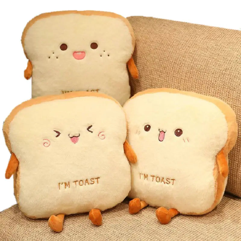 LoungeYard | Plush Toast Bread Ultra Soft Hand Warmer Pillow — product view 3