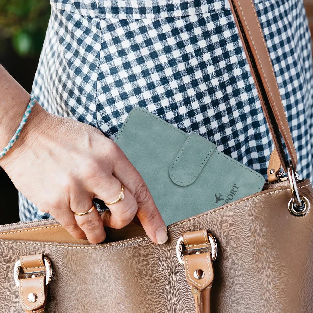 LoungeYard | SafePort Passport Holder | RFID Protection | Elegant Leather Look | Compact for Men & Women — product view 4