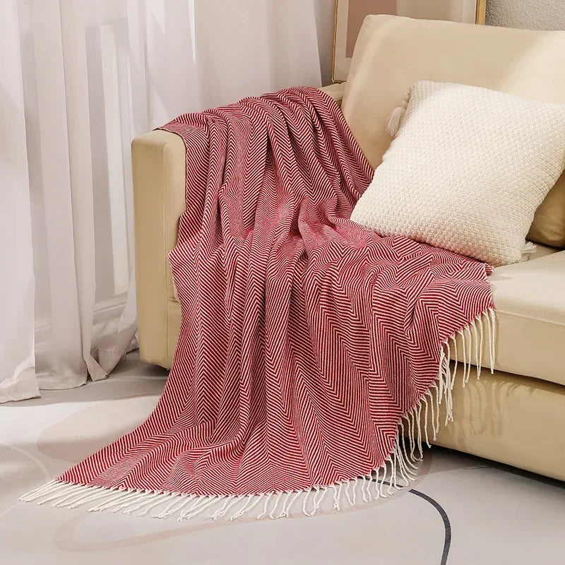 LoungeYard | Nordic Stripe Throw Sofa Blanket — product view 5