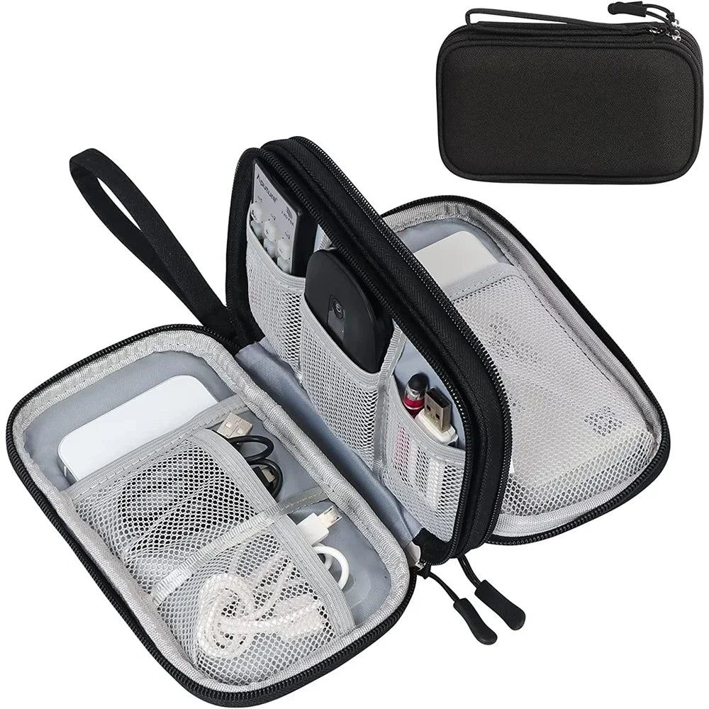 LoungeYard | Techviva PackSafe Electronic Organizer Bag | 2-layer & waterproof | For cables, chargers, USB & accessories | Compact & portable — product view 7