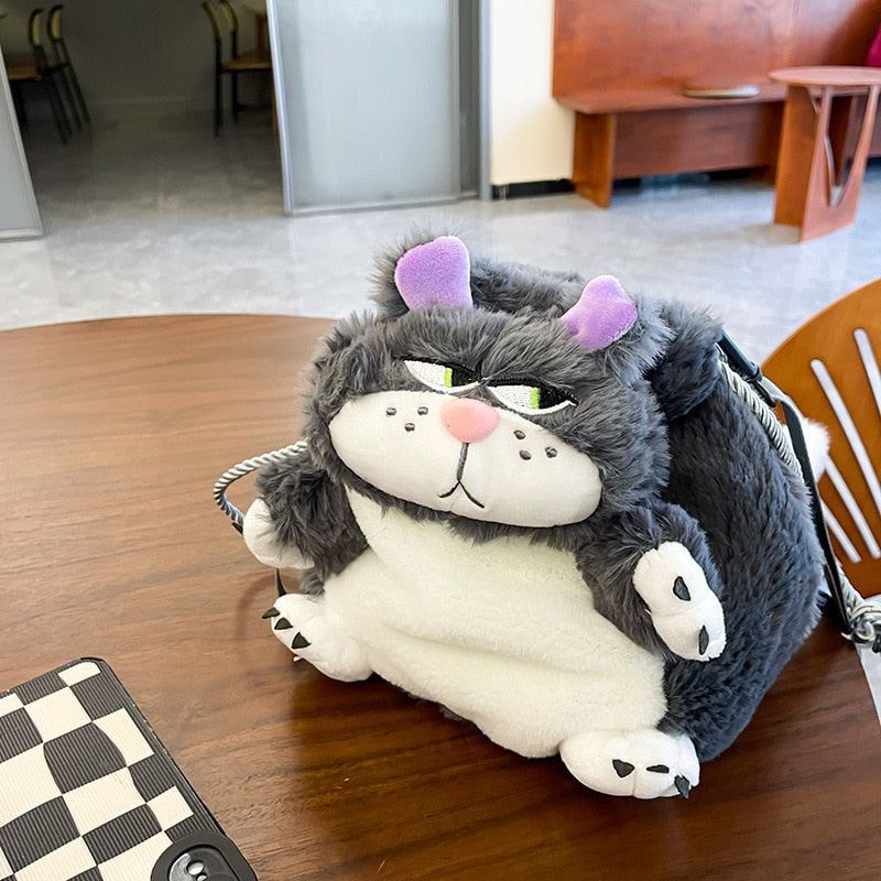 LoungeYard | Bored Plush Cat Shoulder Bag — product view 6