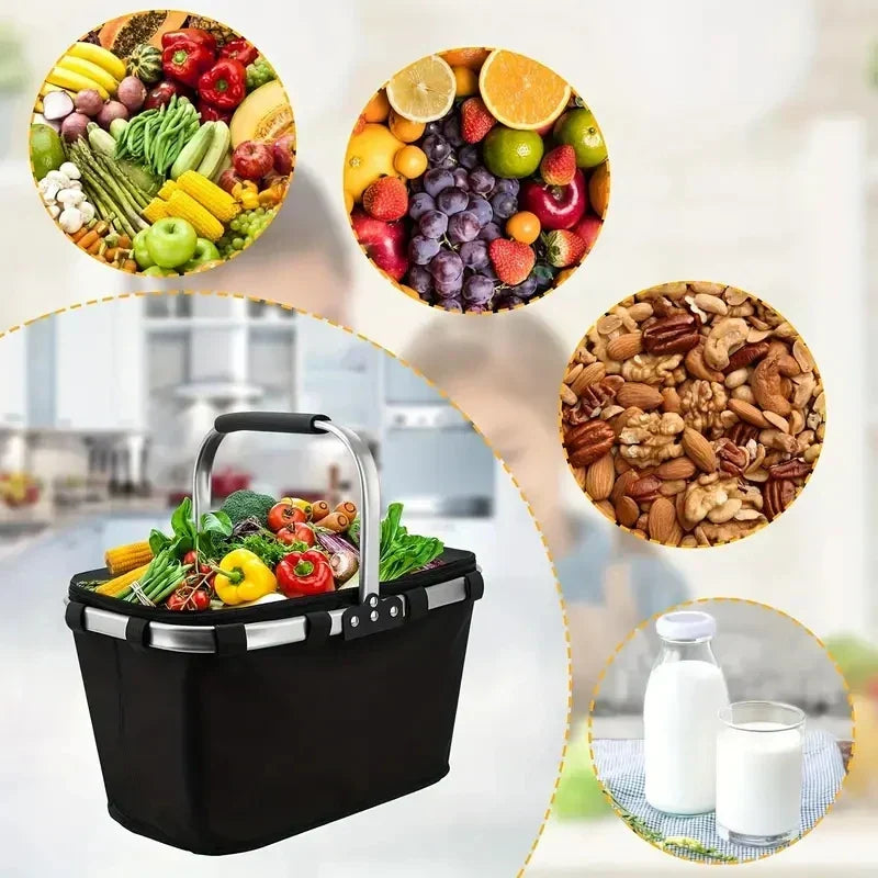 LoungeYard | FrostoGo Insulated Basket | Foldable & Lightweight | Keeps Hot & Cold | For Picnic & Travel — product view 5
