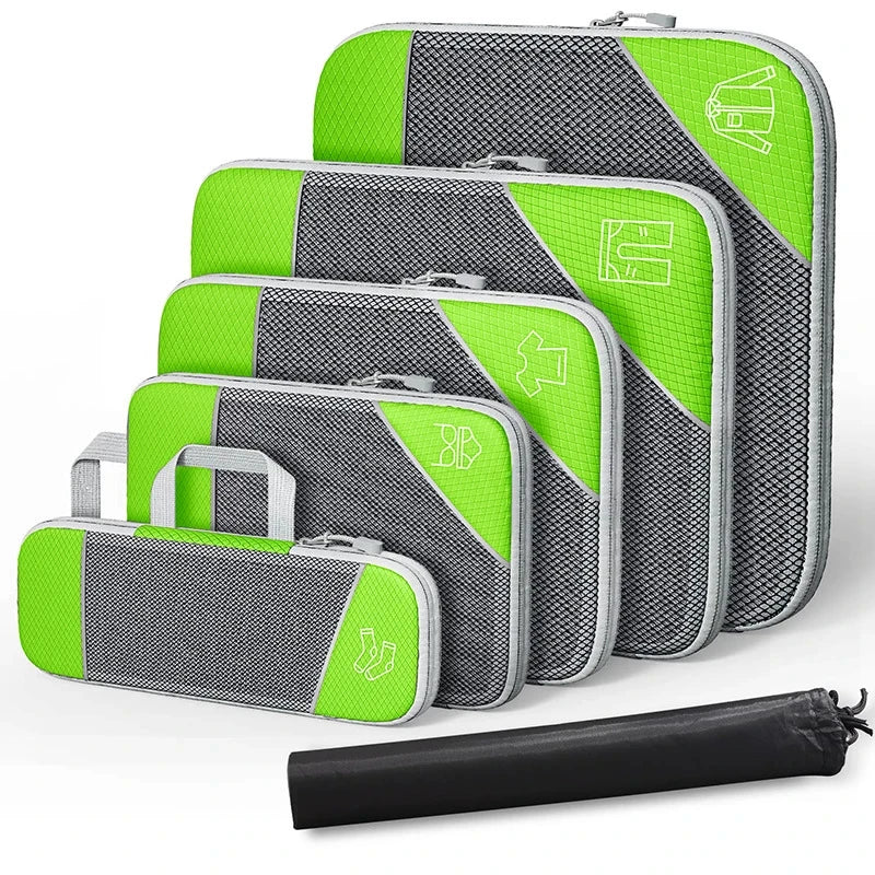 LoungeYard | PackEase Travel Organizer Set | 6-piece | Compressible Suitcase Bags | Waterproof & Space Saving — product view 1