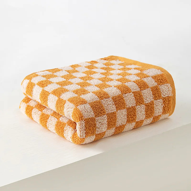 Grids Cotton Face Towel | LoungeYard — product view 4