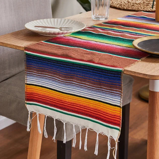 LoungeYard | Colorful Mexican Serape Blanket — product view 3