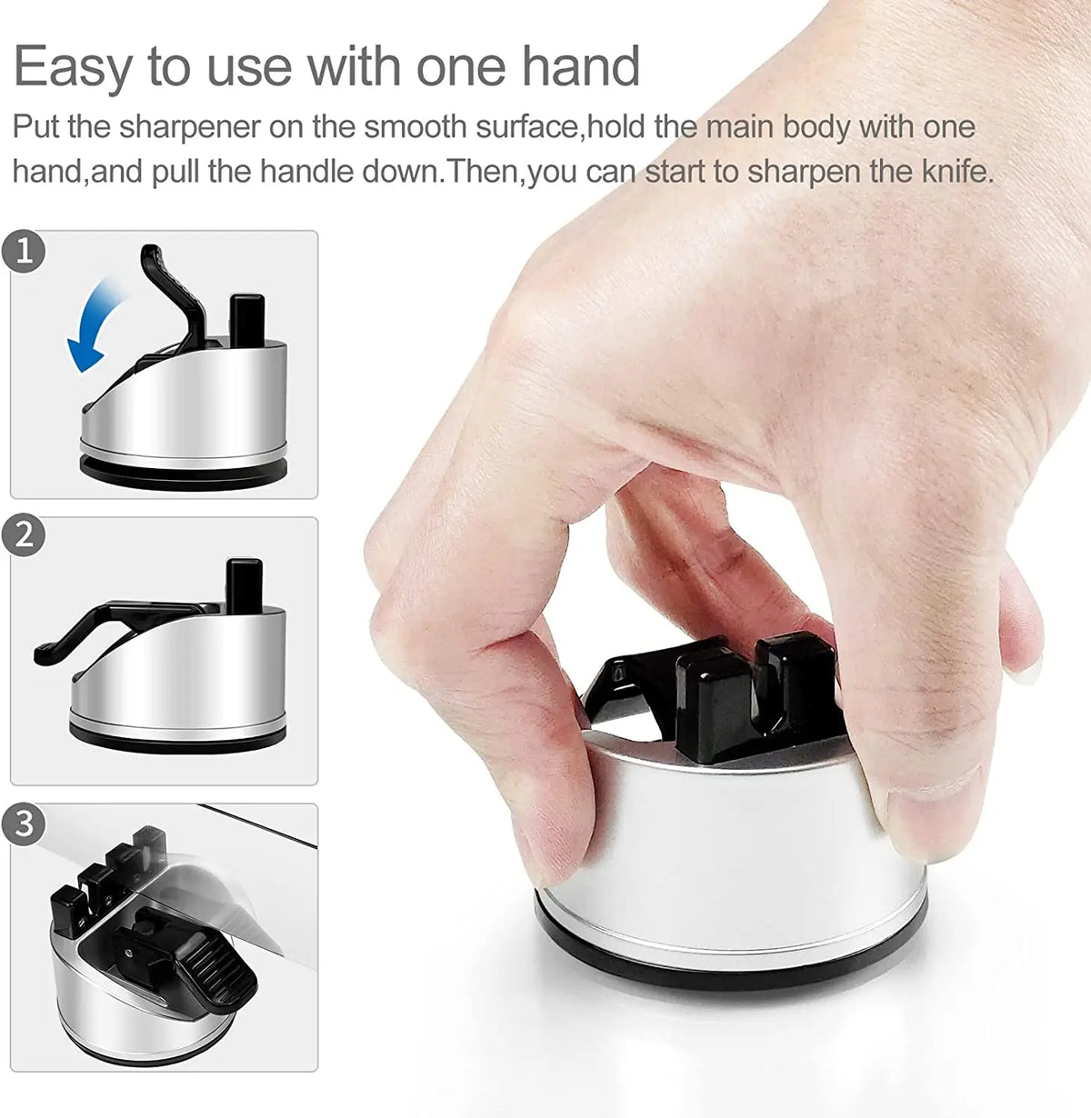 LoungeYard | Non-Slip Pocket Size Chef's Quick Knife Sharpener — product view 4