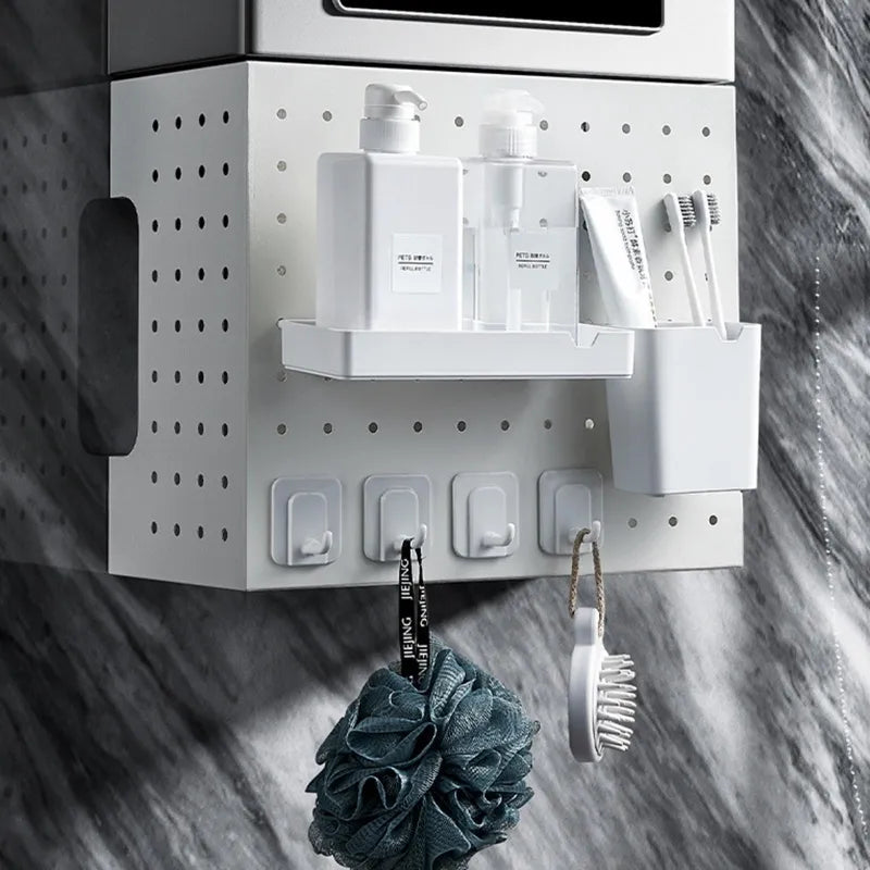LoungeYard | Kitchen Organizer Wall-Mounted Hole Board Storage Rack — product view 3