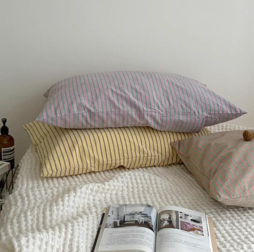 Modern Simple Striped Pillowcase | LoungeYard — product view 4
