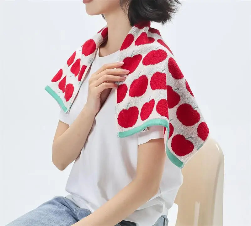 Apples Pattern Cotton Towel | LoungeYard — product view 6