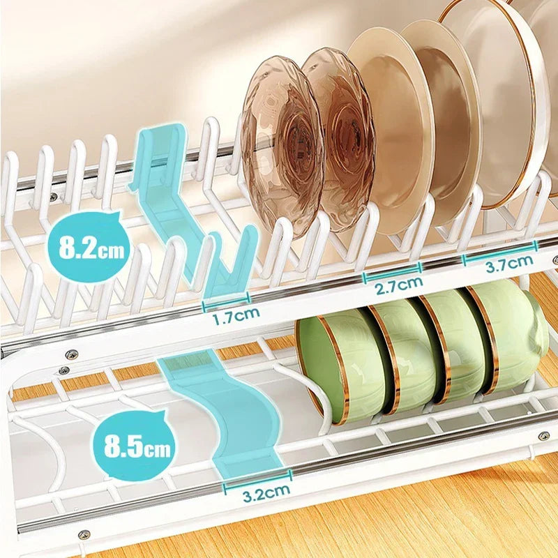 LoungeYard | Kitchen Cabinet Sliding Storage Dish Rack — product view 5
