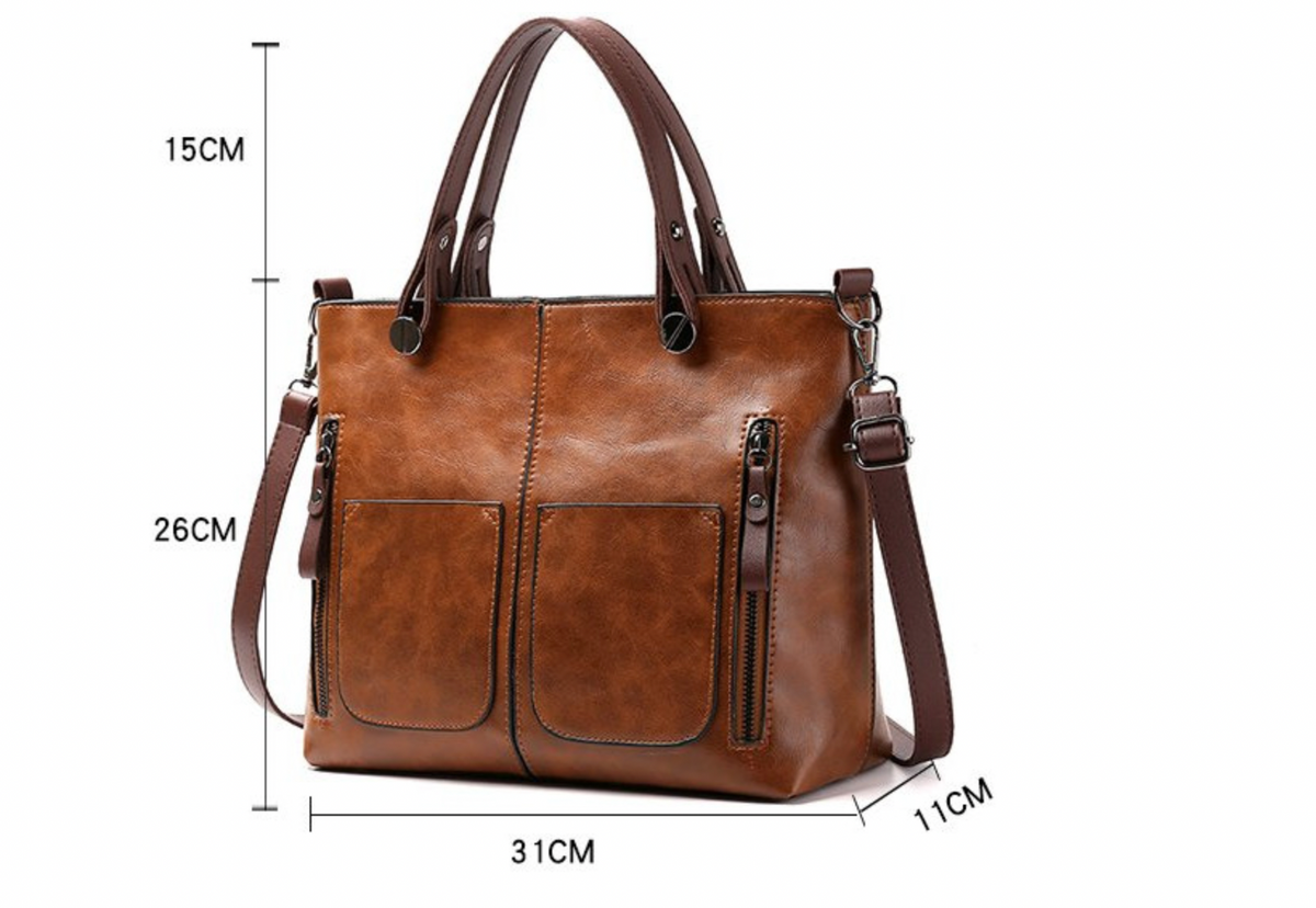 LoungeYard | Elly – Women’s Vintage Leather Shoulder Bag | Handmade & Elegant Design — product view 6