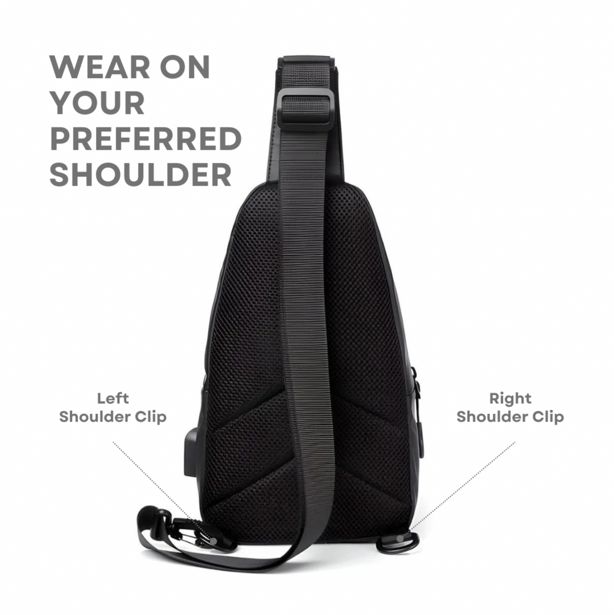 LoungeYard | AquaGuard Luxe Shoulder Bag | Waterproof and anti-theft design for a safe style — product view 4