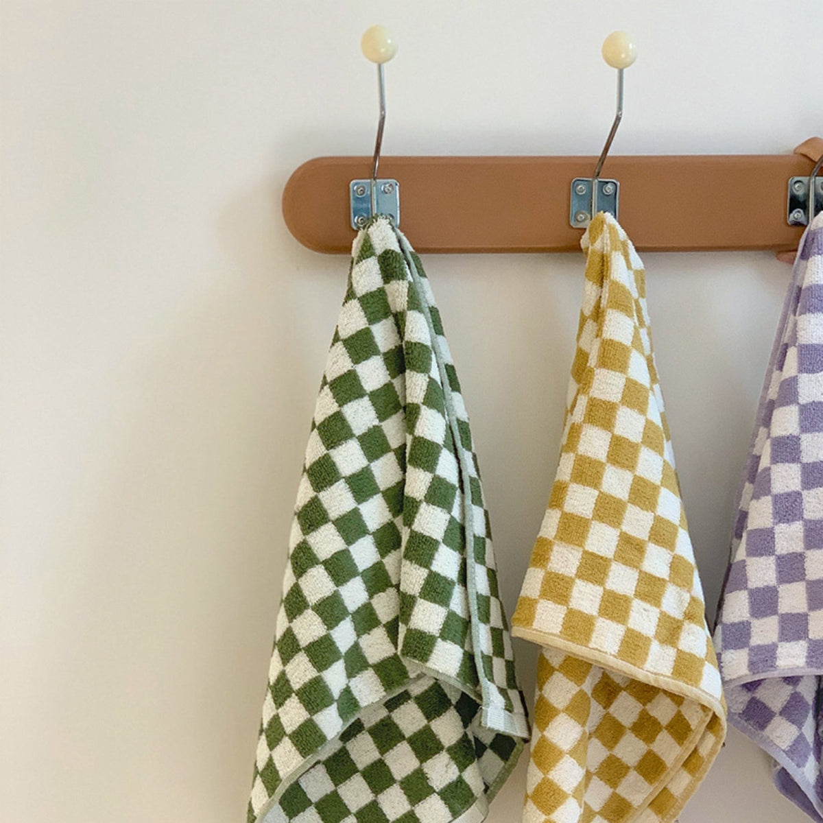 Colourful Checkerboard & Stripe Towels | LoungeYard — product view 5