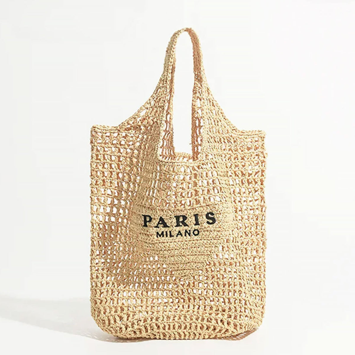 LoungeYard | Net straw crochet beach bag — product view 1