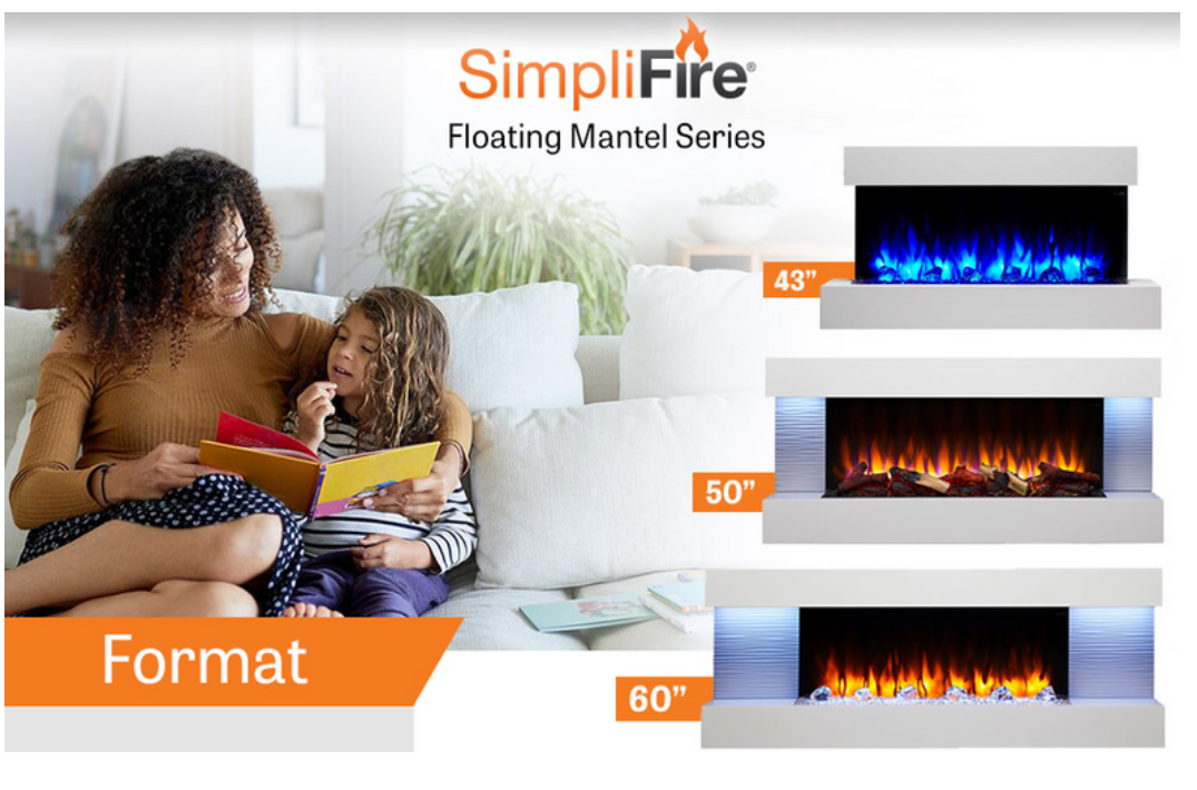 Simplifire Floating Mantel Kit - Required for Format Electric Fireplace — product view 1