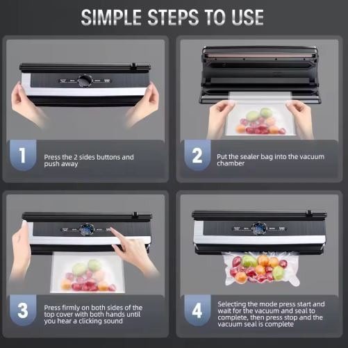 LoungeYard | Multifunctional 8-in-1 Vacuum Sealer with Integrated Film Cutter — product view 2