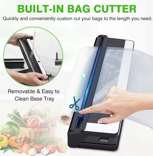 LoungeYard | Multifunctional 8-in-1 Vacuum Sealer with Integrated Film Cutter — product view 3
