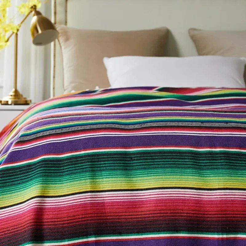 LoungeYard | Colorful Mexican Serape Blanket — product view 1