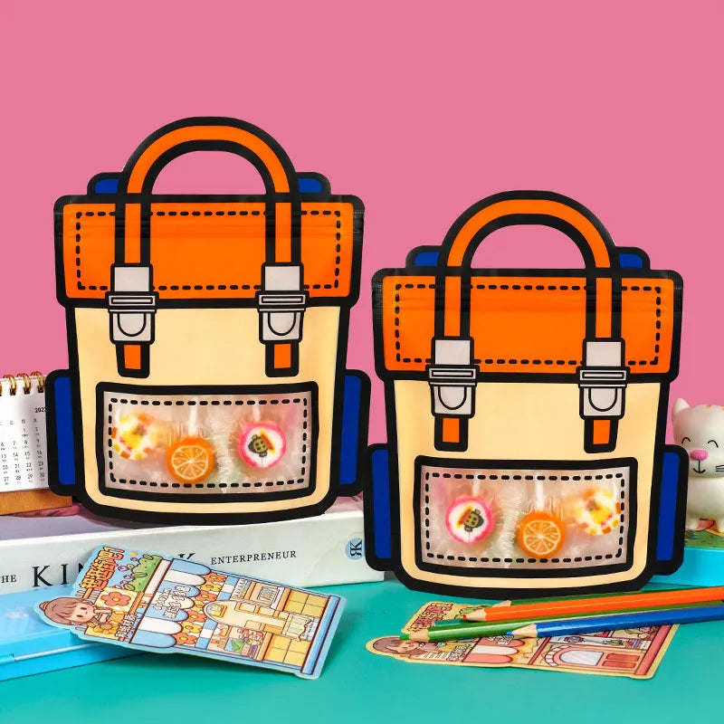 LoungeYard | 50pcs Creative 2D Cartoon Schoolbag — product view 1