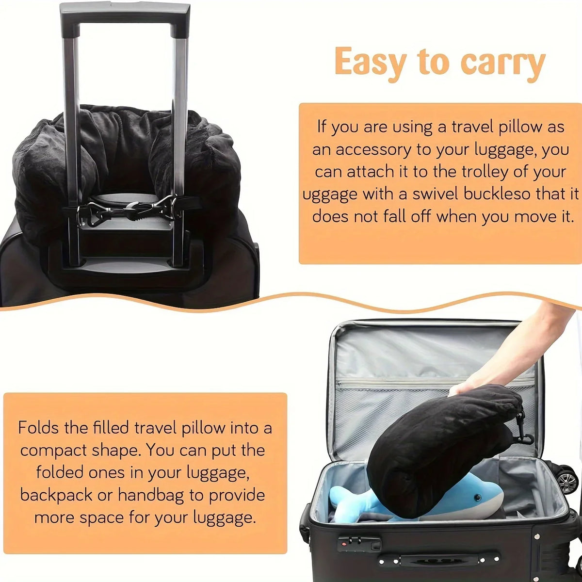 LoungeYard | Travel Easy Storage Neck Pillow — product view 7