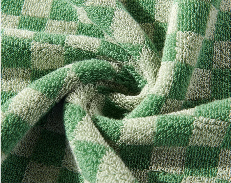Grids Cotton Face Towel | LoungeYard — product view 3