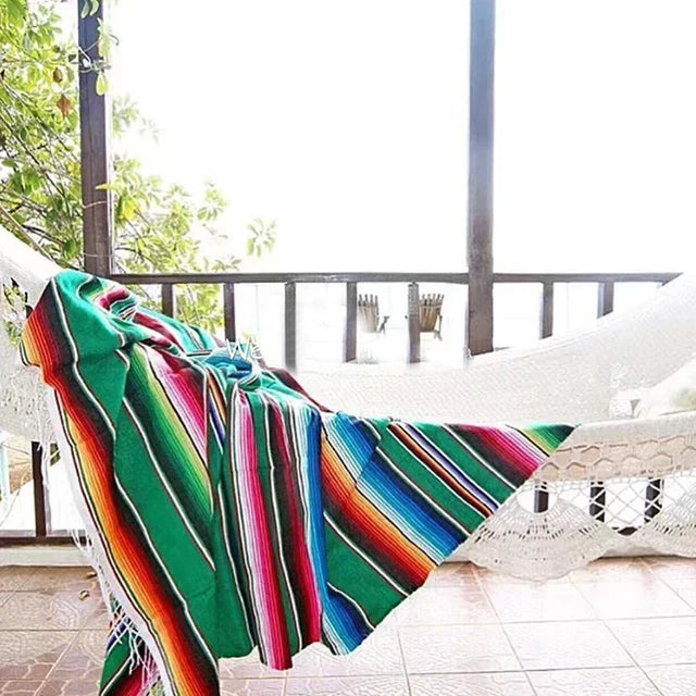 LoungeYard | Colorful Mexican Serape Blanket — product view 5