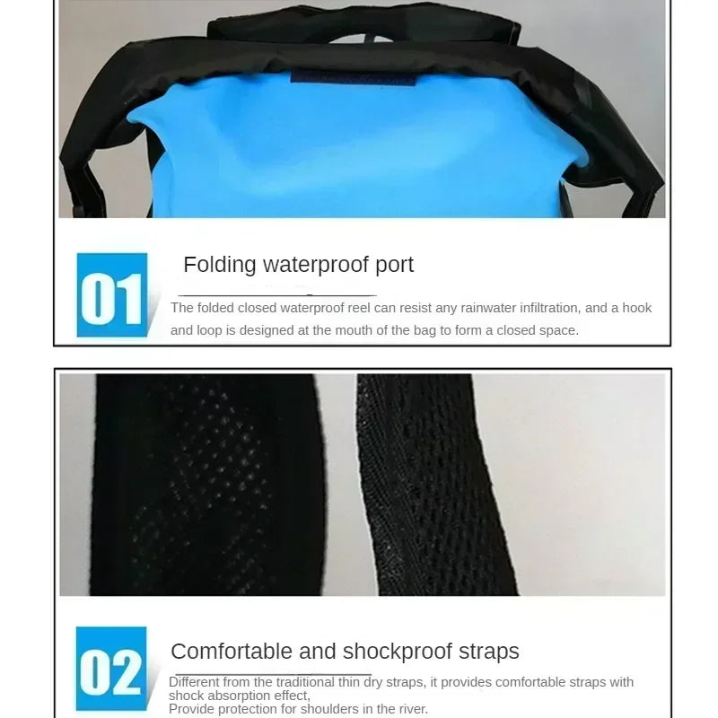 LoungeYard | AquaGuard Backpack 25L | Waterproof and breathable backpack for kayaking, trekking and outdoor adventures — product view 5