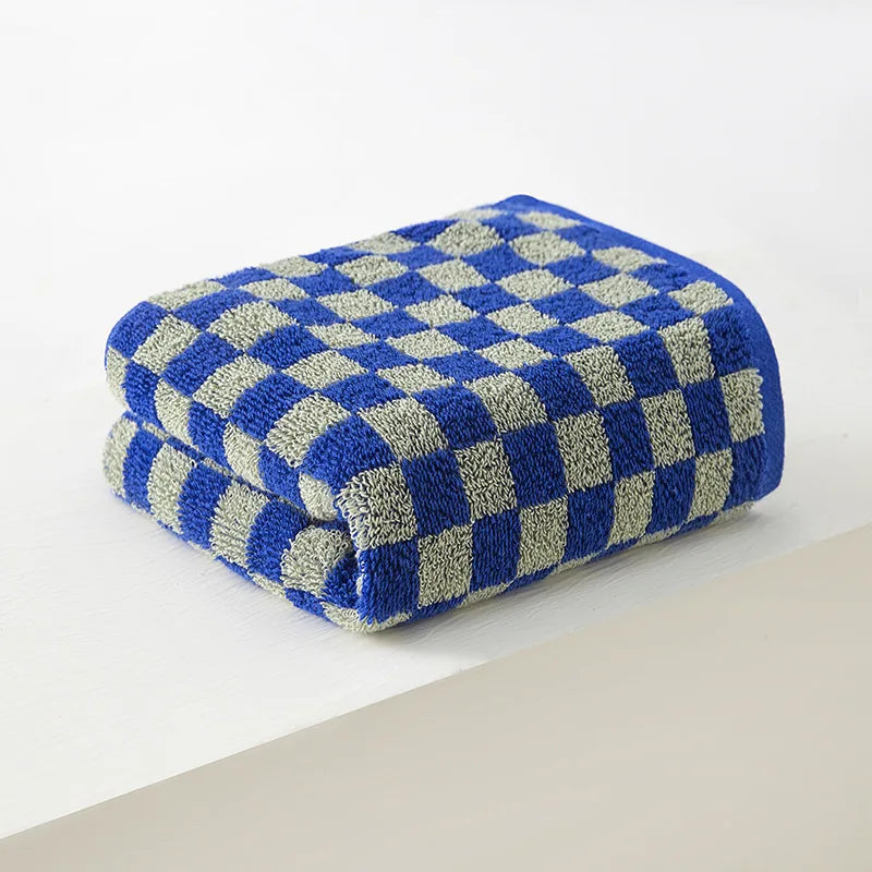 Grids Cotton Face Towel | LoungeYard — product view 5
