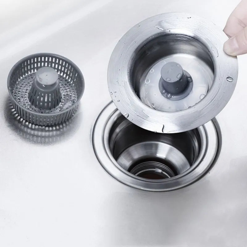 LoungeYard | Clean Sink Stainless Steel Odor-Control Strainer — product view 1