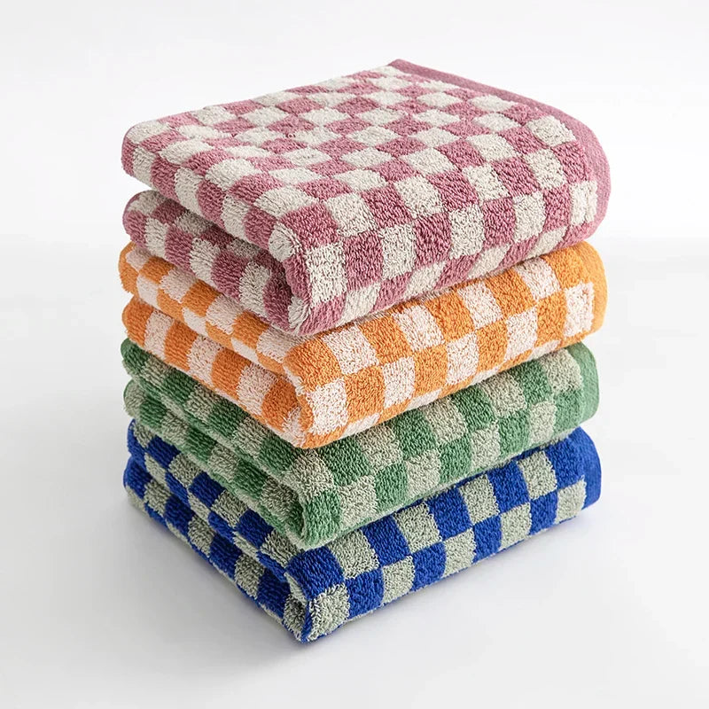 Checkered Cotton Hand Towels | LoungeYard — product view 1