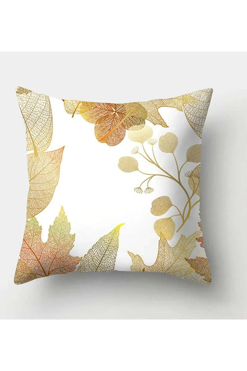 Yellow Leaf Polyester Pillowcase | LoungeYard — product view 6