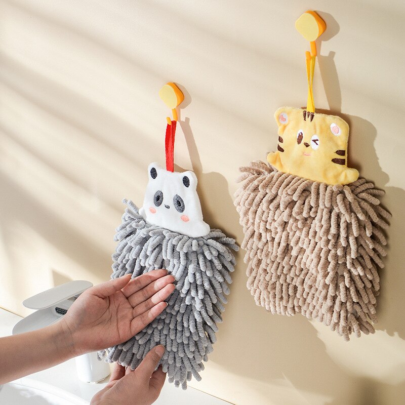 LoungeYard | Quick Water Absorber Bear Plush Hand Towel — product view 6