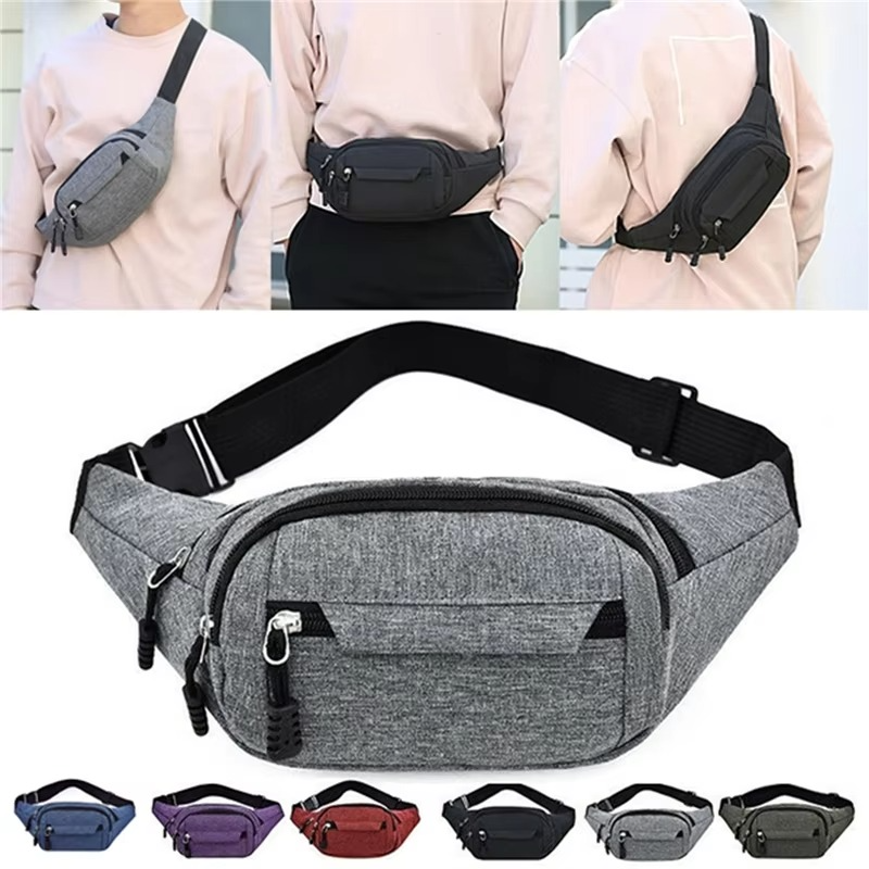 LoungeYard | Unisex Waterproof Canvas Waist and Crossbody Bag for Outdoor Sports — product view 5