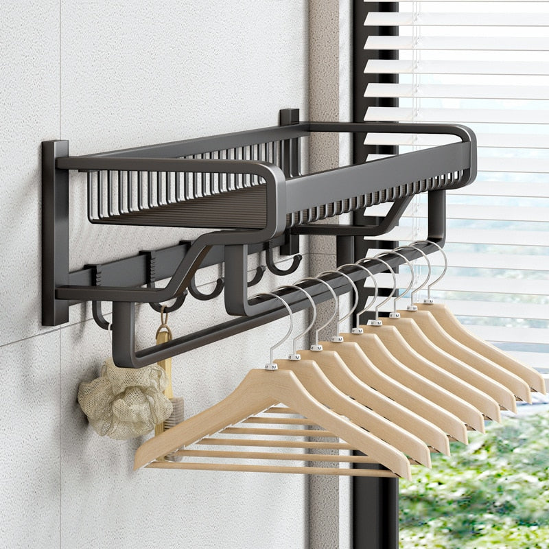 LoungeYard | Luxe Wall-Mounted Towel Station Bathroom Organizer — product view 2
