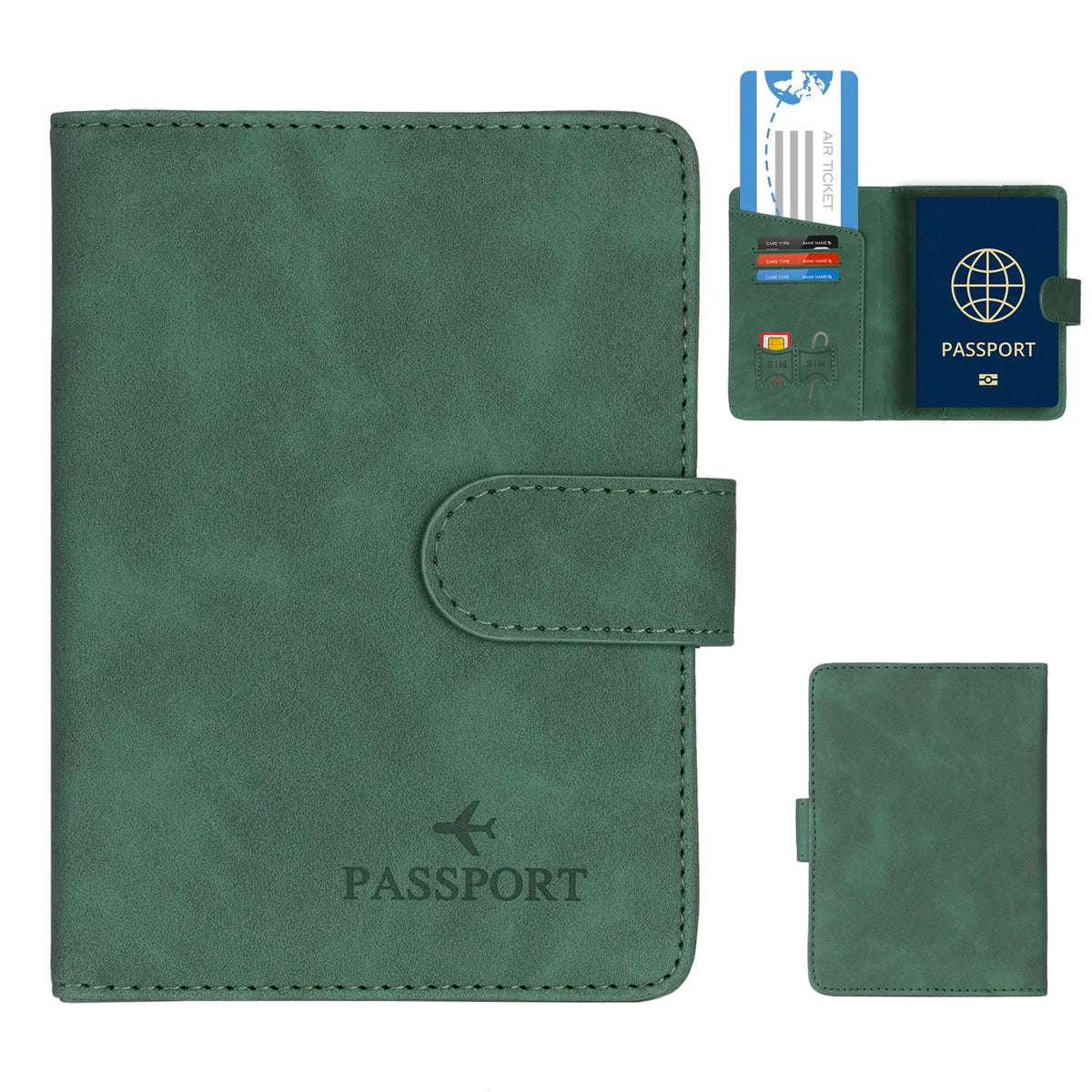 LoungeYard | SafePort Passport Holder | RFID Protection | Elegant Leather Look | Compact for Men & Women — product view 1