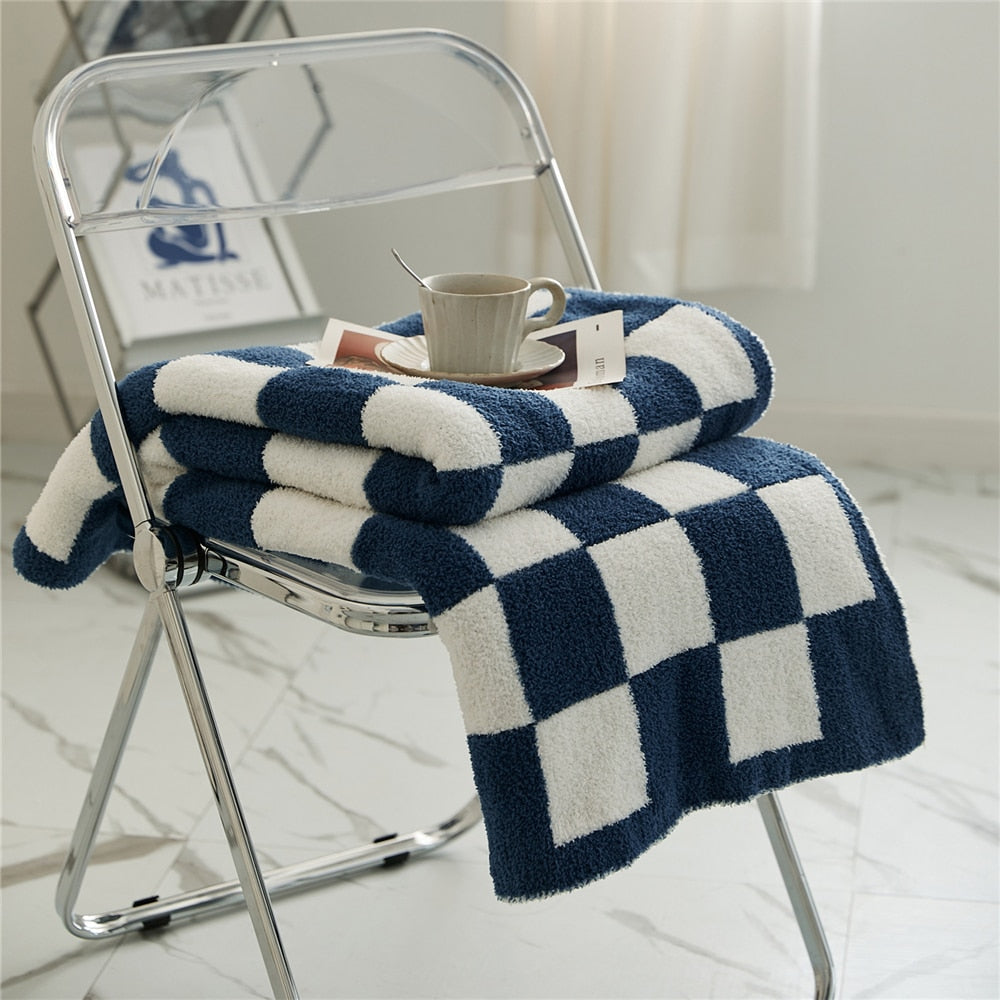 COLOURFUL CHECKERBOARD THROW | LoungeYard — product view 2
