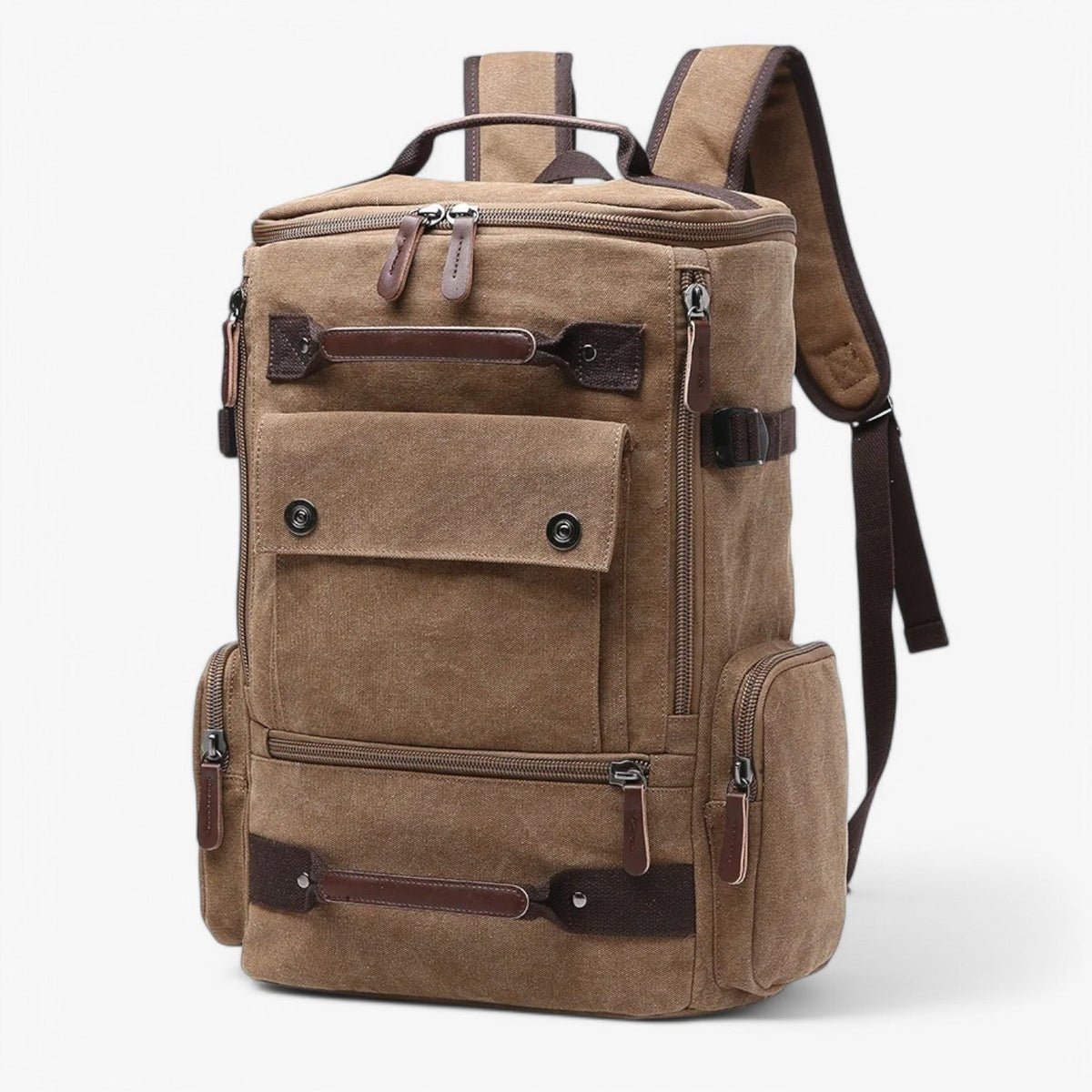 LoungeYard | Vintage Canvas Backpack – Stylish & Functional with Laptop Compartment for Everyday & Adventure — product view 2
