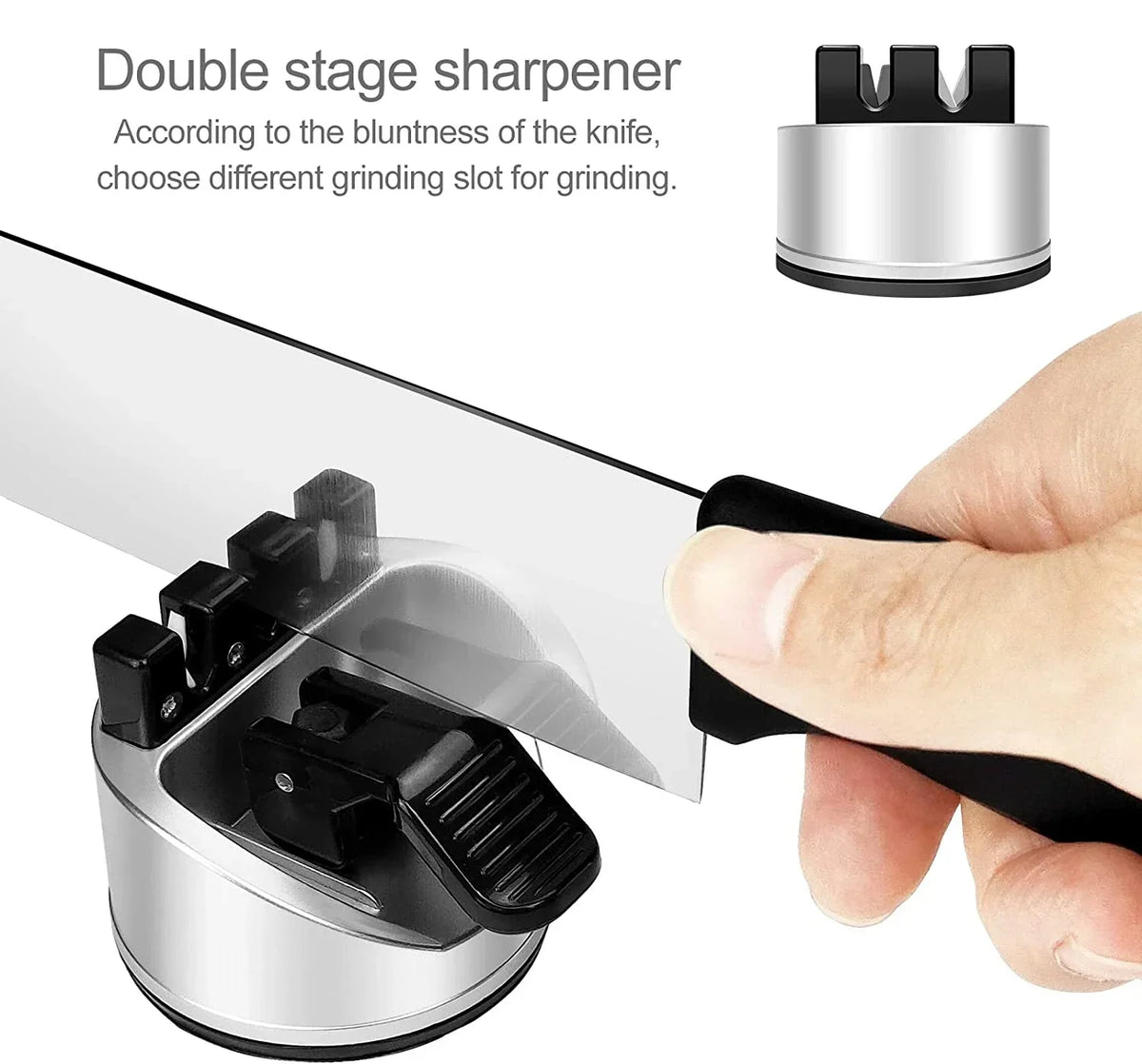 LoungeYard | Non-Slip Pocket Size Chef's Quick Knife Sharpener — product view 3