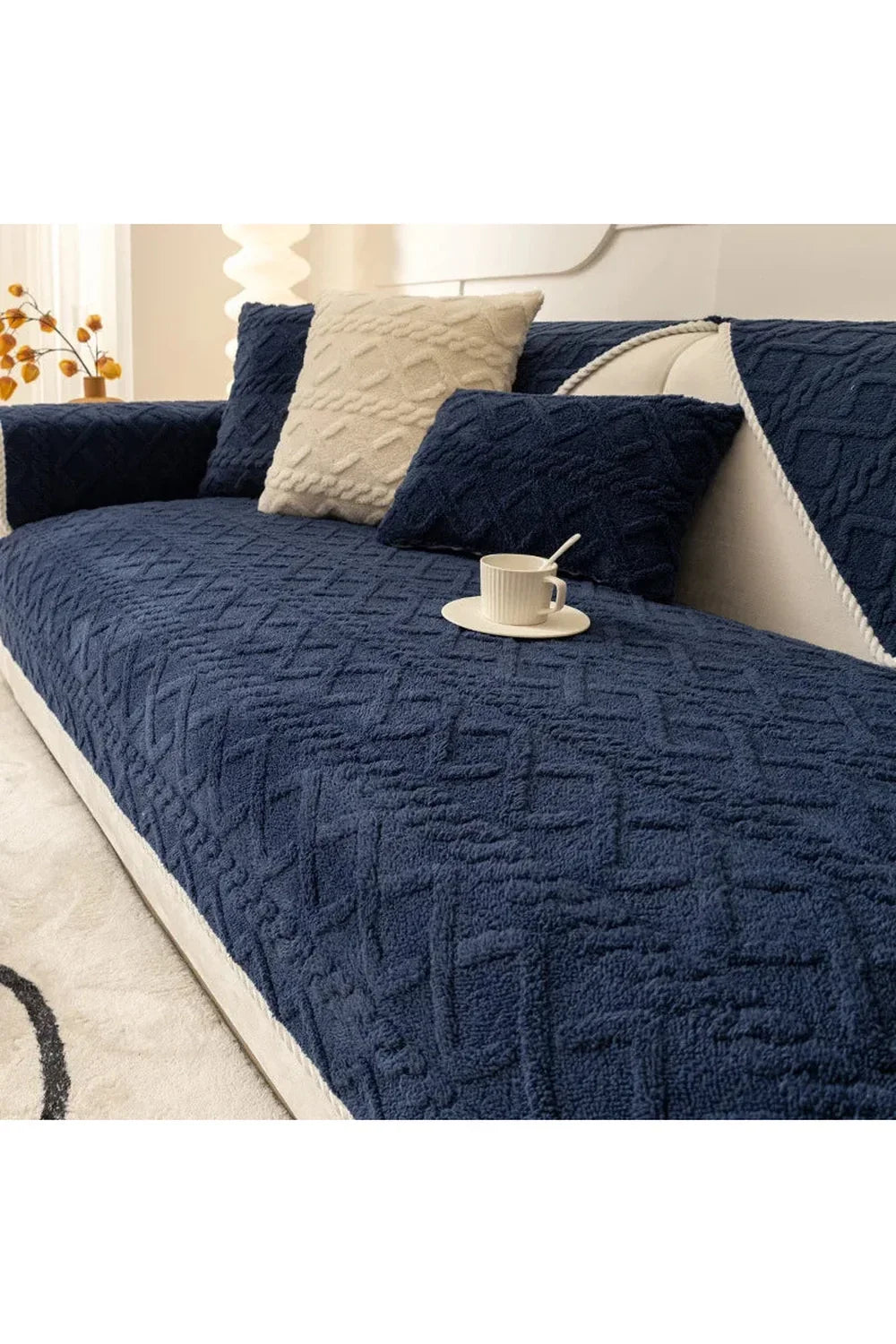 Jacquard Sofa blanket | LoungeYard — product view 1