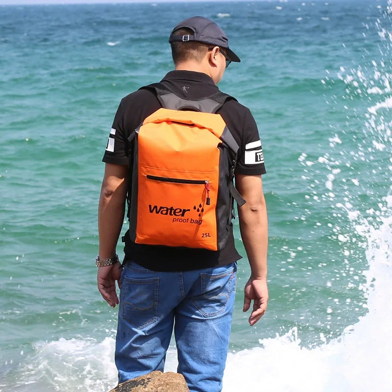 LoungeYard | AquaGuard Backpack 25L | Waterproof and breathable backpack for kayaking, trekking and outdoor adventures — product view 2