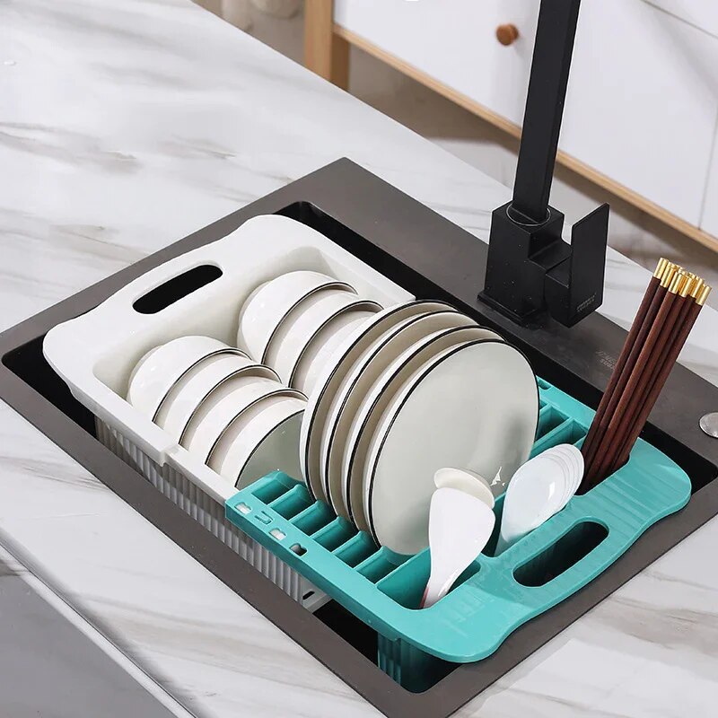 LoungeYard | Efficient Kitchen Retractable Dish Drain Rack — product view 4