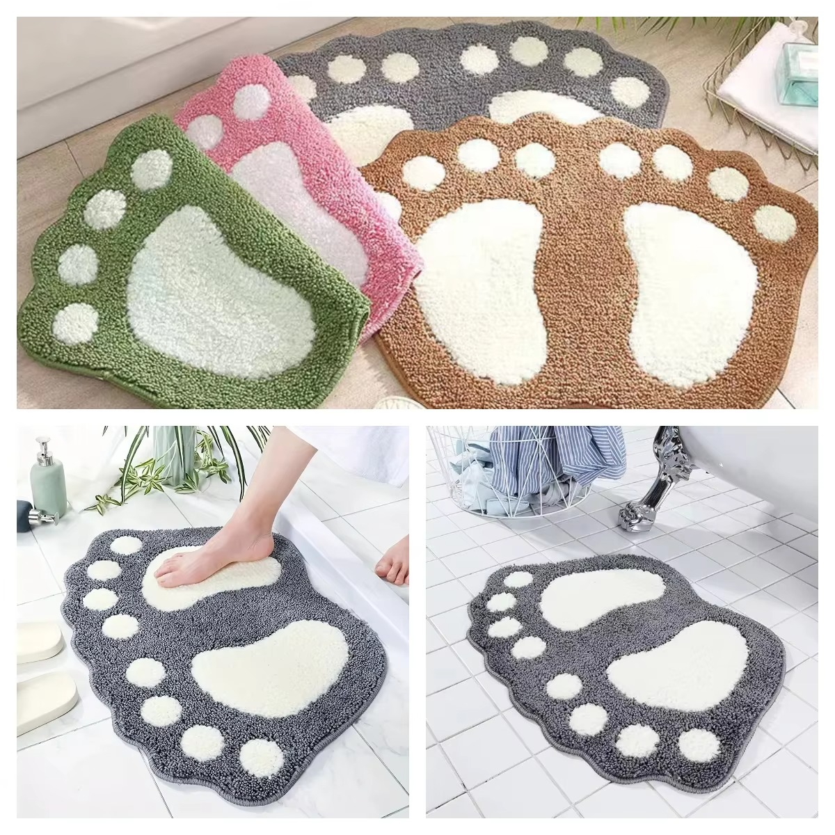 LoungeYard | Luxurious Ultra-Fine Fiber Bathroom Mat, Super Absorbent and Non-Slip — product view 4