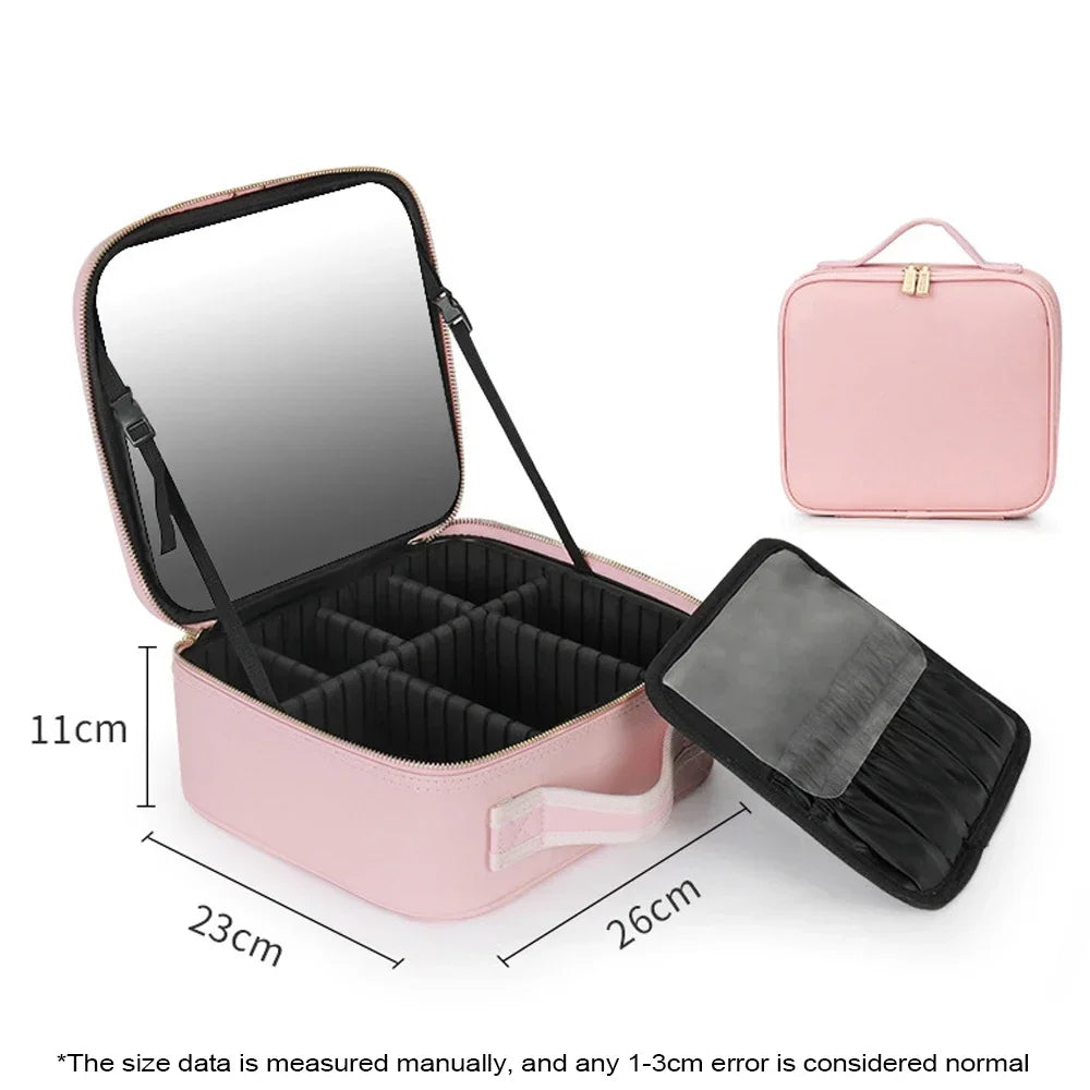 LoungeYard | LED Mirror Travel Makeup Organizer Bag — product view 1