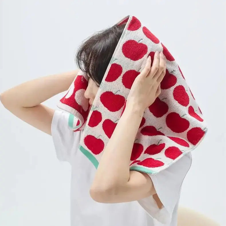 Apples Pattern Cotton Towel | LoungeYard — product view 5