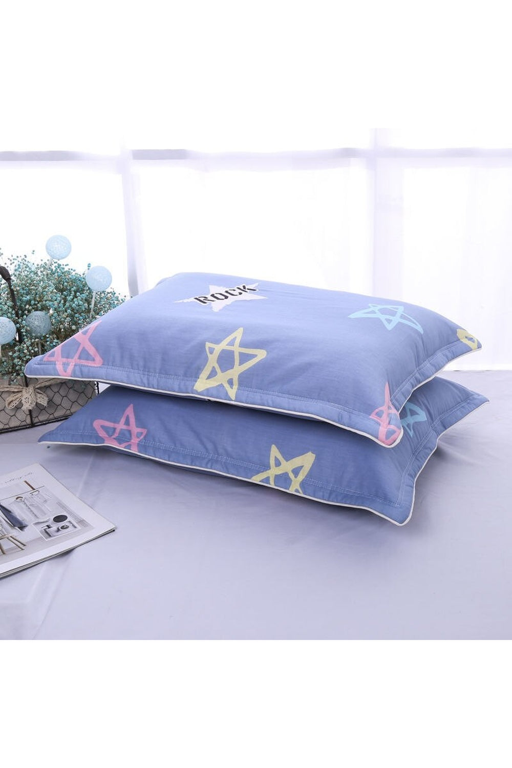 large cotton pillowcase | LoungeYard — product view 3