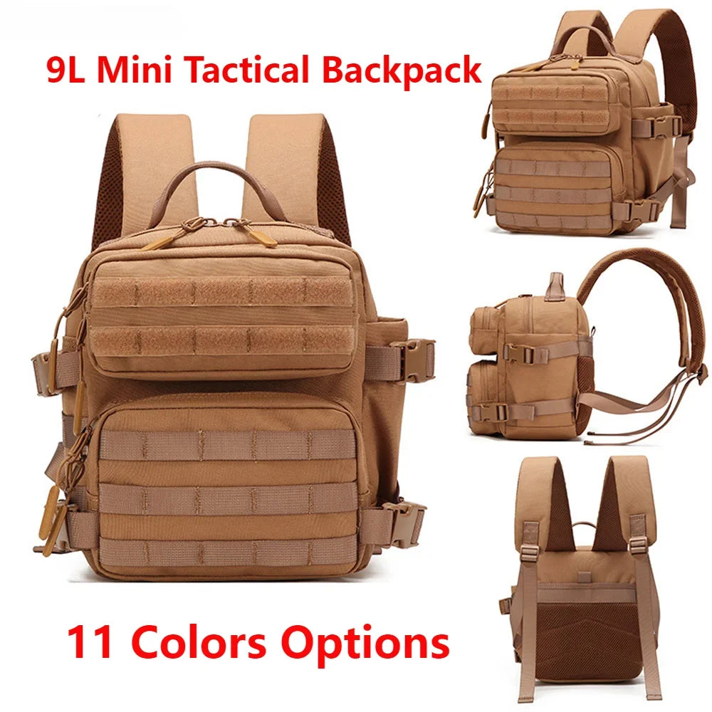 LoungeYard | Tactivo Mini-Rucksack 9L | MOLLE-Outdoor Backpack | Compact & Durable | For Hiking, Camping & EDC — product view 3