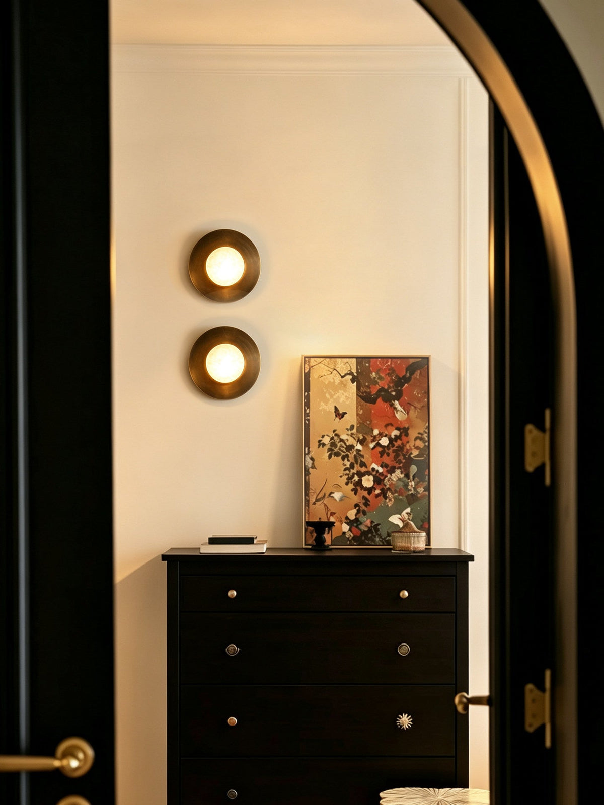Selene Alabaster Moon Wall Sconce — product view 5