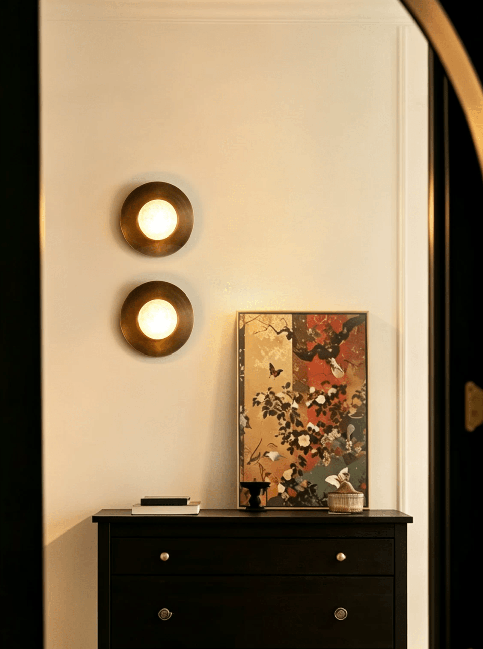 Selene Alabaster Moon Wall Sconce — product view 2